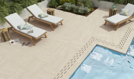 Carrelage type Dalles sur Plots Effet pierre Beige 60x60 20mm rectifié - 141.61m² - 36€ TTC/m² Sols en Stock