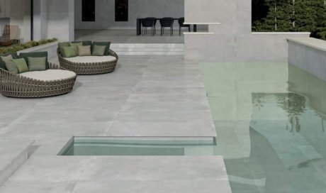 PROMOTION TERRASSE CARRELAGE DALLE SUR PLOT 2CM 60x90 rectifié GRIS BETON en Stock à Roanne 42 Loire