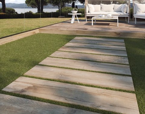 Terrasse carrelage dalle sur plot effet bois 30x120 2cm