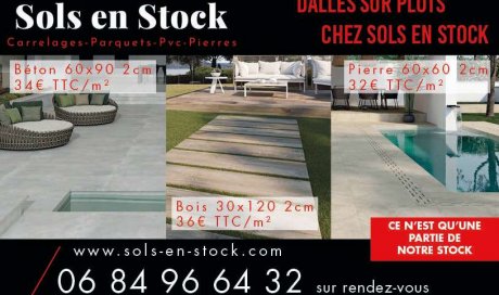 OFFRE TERRASSE CARRELAGES SUR PLOTS EN STOCK à Roanne avec Le Ptit Roannais